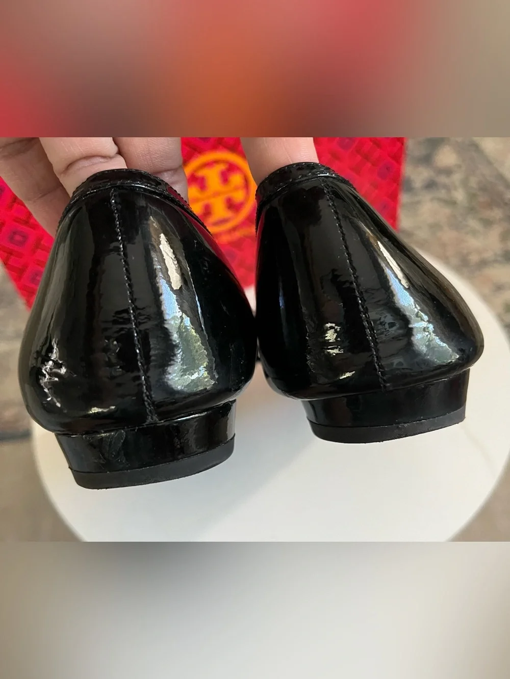 Tory Burch Black Patent Leather Mary Jane Flats